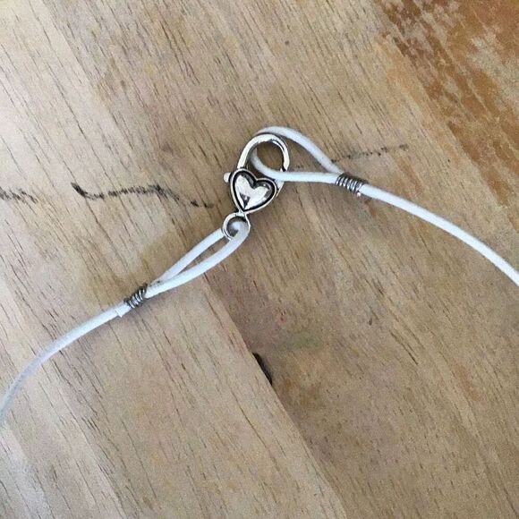 Necklace, Handmade Red & White Statement Necklace, NEW, 26", Artisan - Picture 5 of 6